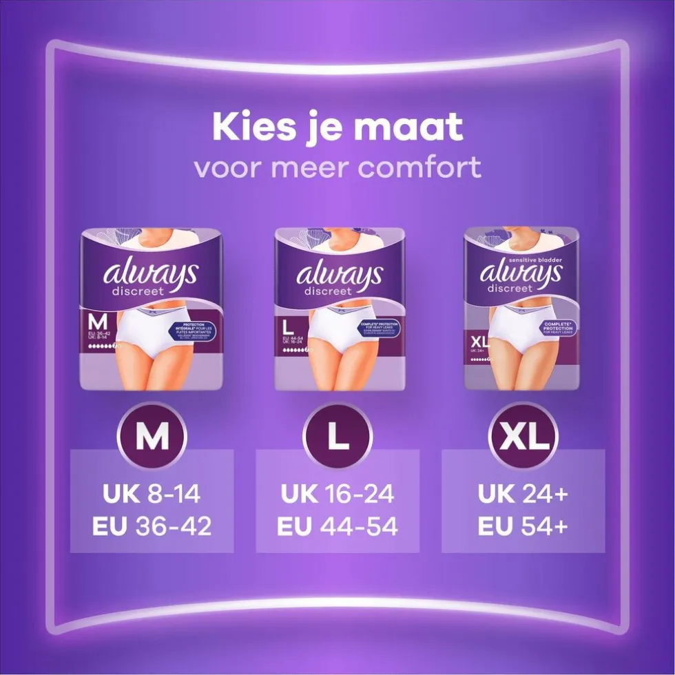 Always Discreet Incontinentiebroekjes