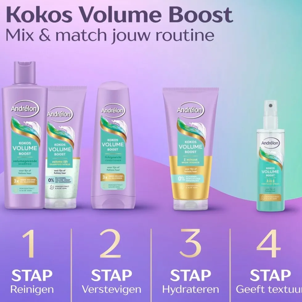 Andrélon Kokos Volume Boost Shampoo Scrub