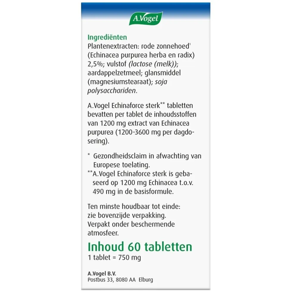 A.Vogel Echinaforce Sterk** Tabletten