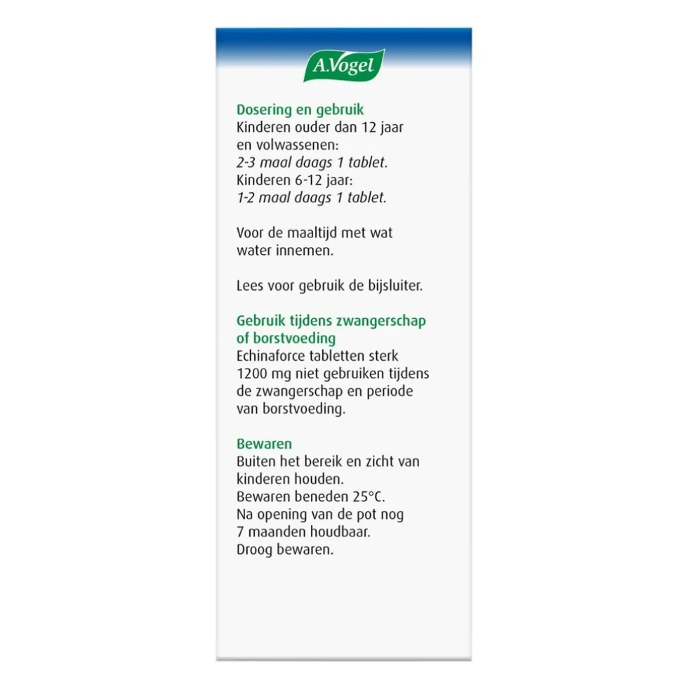 A.Vogel Echinaforce Sterk 1200mg Tabletten