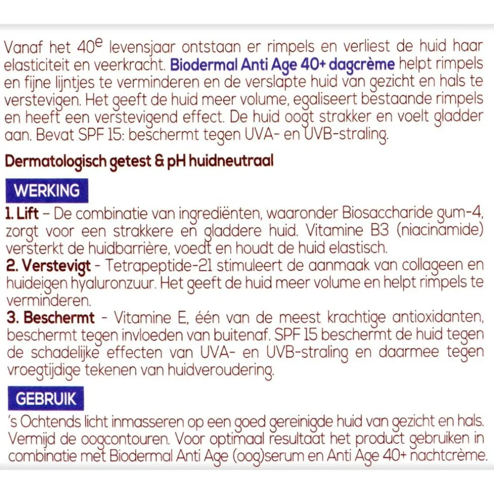 Biodermal Anti Age 40+ Dagcrème