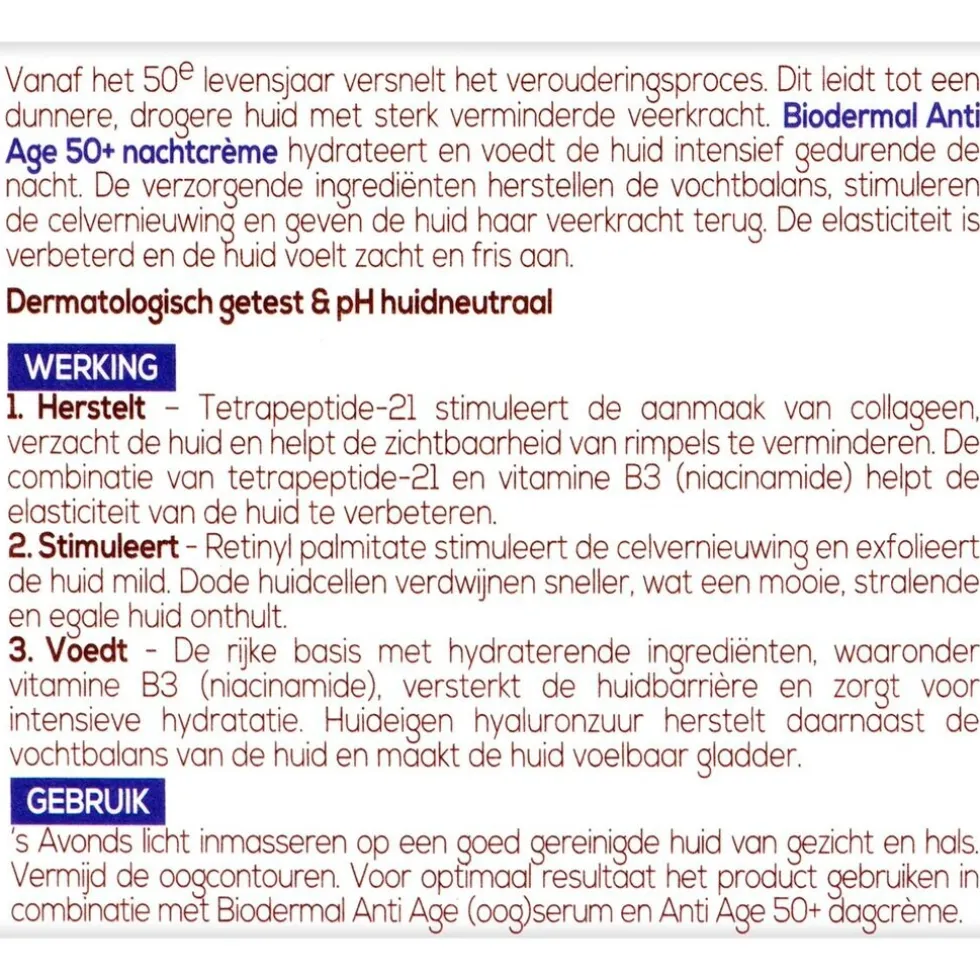 Biodermal Anti Age 50+ Nachtcrème