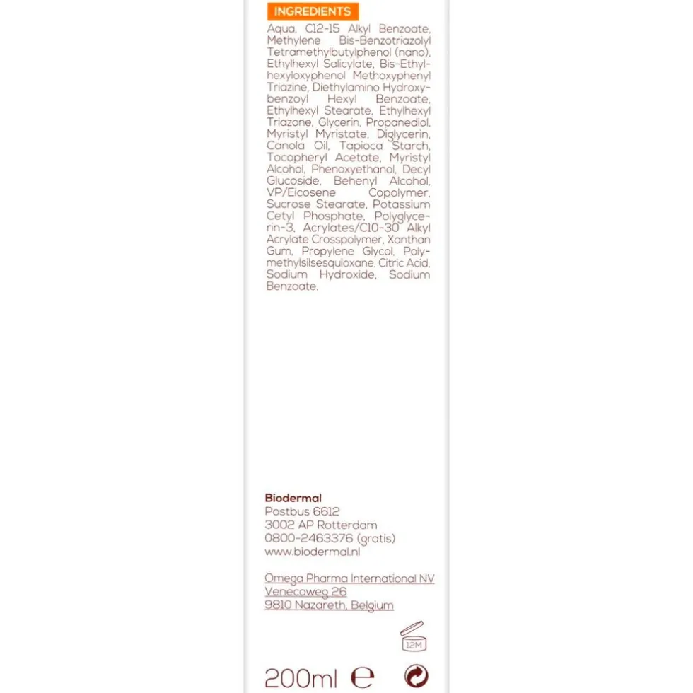 Biodermal Gevoelige Huid SPF50 Zonnemelk