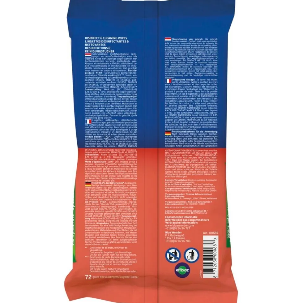 Blue Wonder Disinfect & Cleaning Wipes