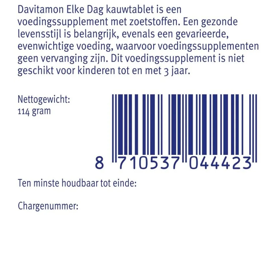 Davitamon Elke Dag Kauwtabletten