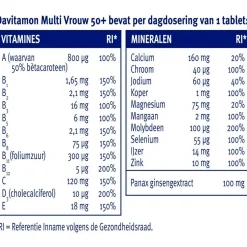 Davitamon Multi Vrouw 50+ Tabletten