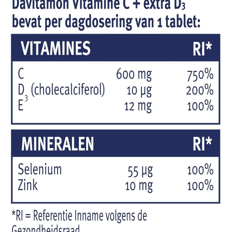 Davitamon Vitamine C Forte + Extra D3 Time-Release Tabletten