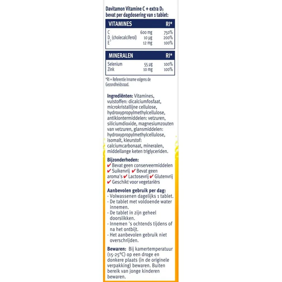 Davitamon Vitamine C Forte + Extra D3 Time-Release Tabletten