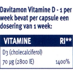 Davitamon Vitamine D3 1 Per Week Capsules