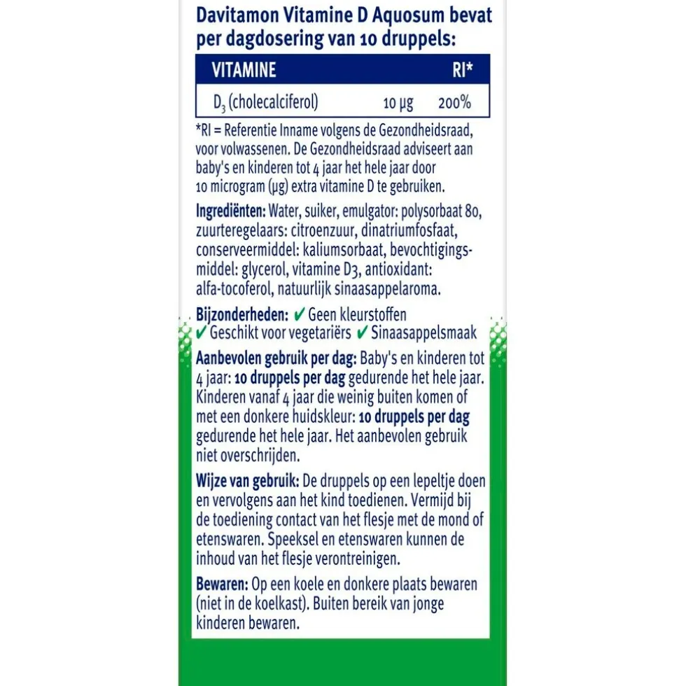 Davitamon Vitamine D Aquosum Baby en Kind