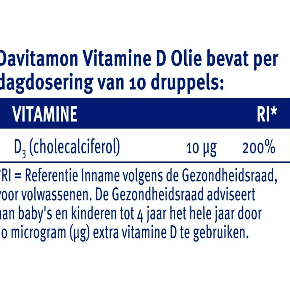 Davitamon Vitamine D Olie voor Baby en Kind