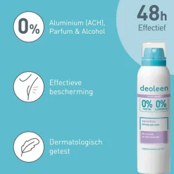 Deoleen 0% Sensitive Deodorant Spray