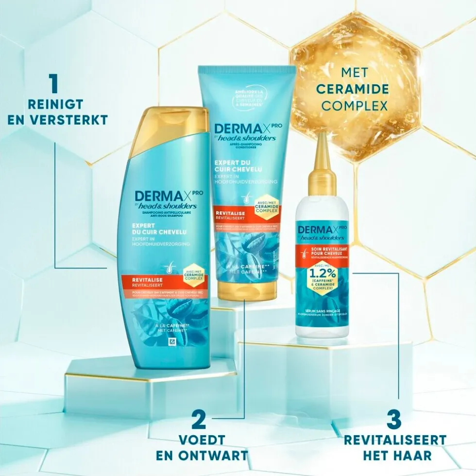 DermaXPro by Head & Shoulders Revitaliseert Antiroosshampoo