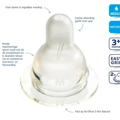 Difrax Natural 3+M Medium Flessenspenen