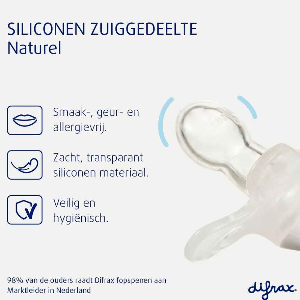 Difrax Pure Natural 0-6 maanden Fopspeen