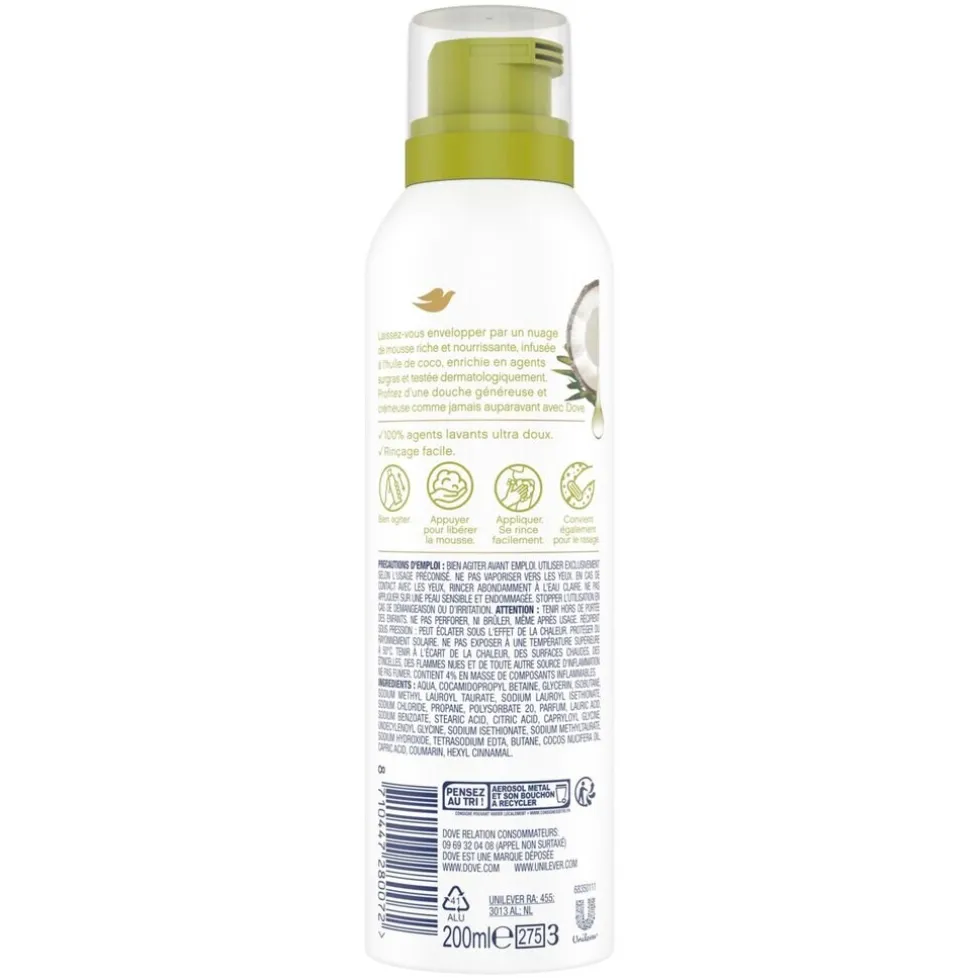Dove Coconut Oil Shower Mousse