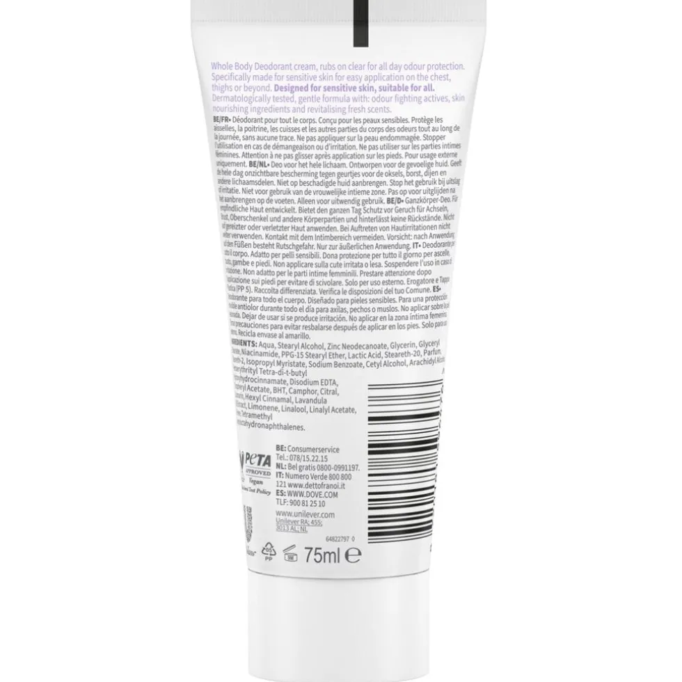 Dove Whole Body Lavender & Camomile Deodorant Cream