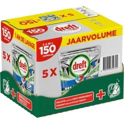 Dreft Platinum Plus All in One Vaatwascapsules Jaarvolume
