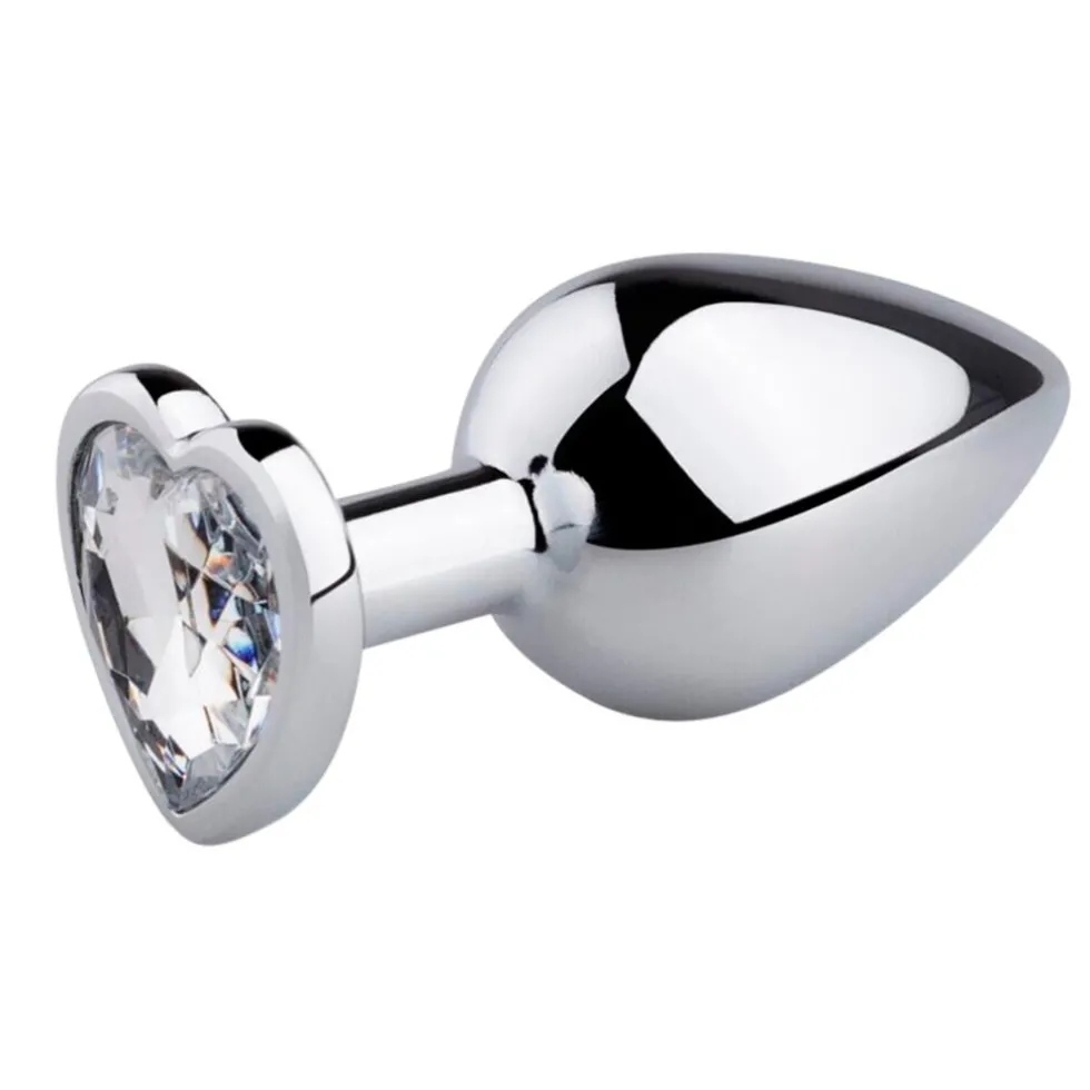 EasyToys Buttplug met Zilverkleurig Hartje