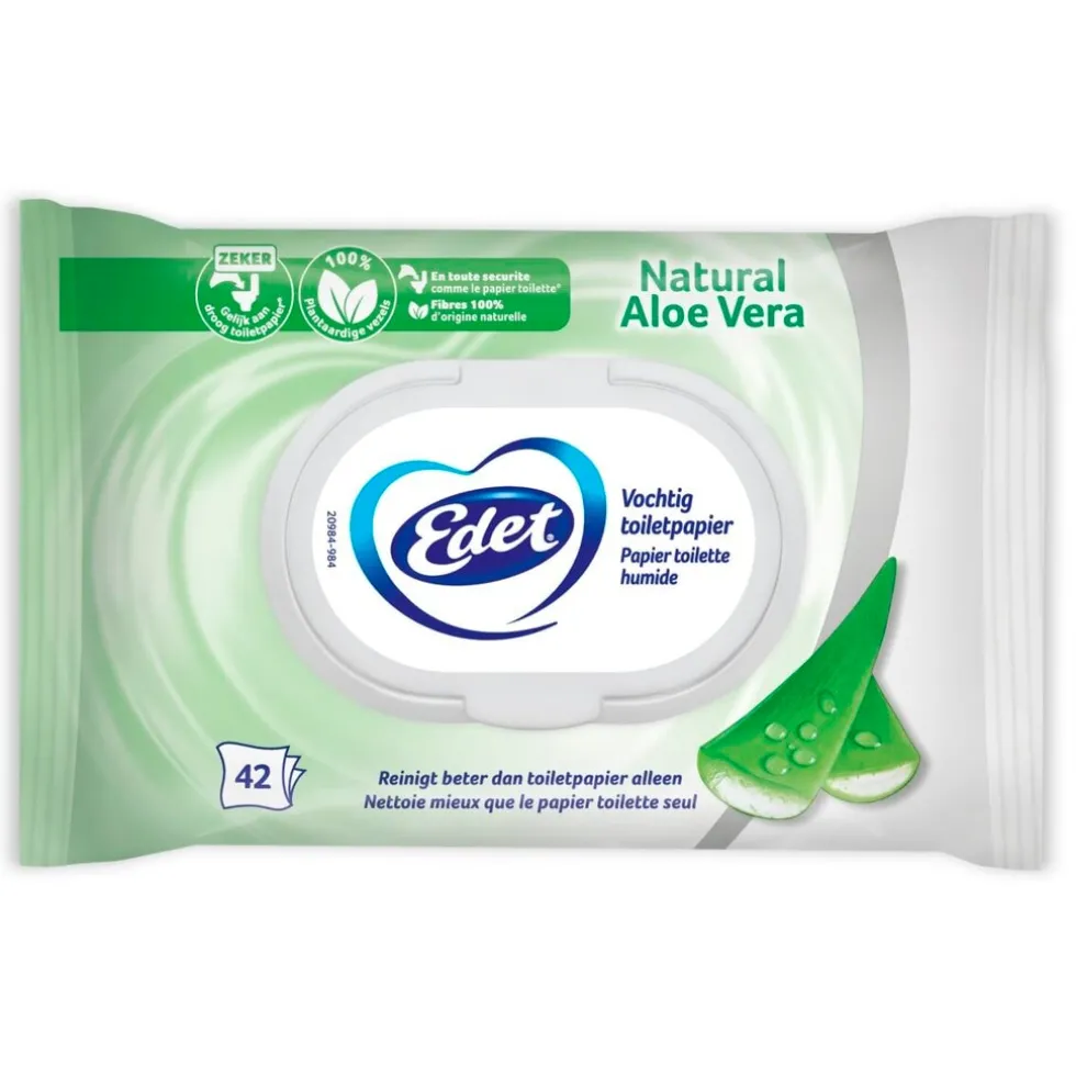 Edet Natural Aloë Vera Vochtig Toiletpapier