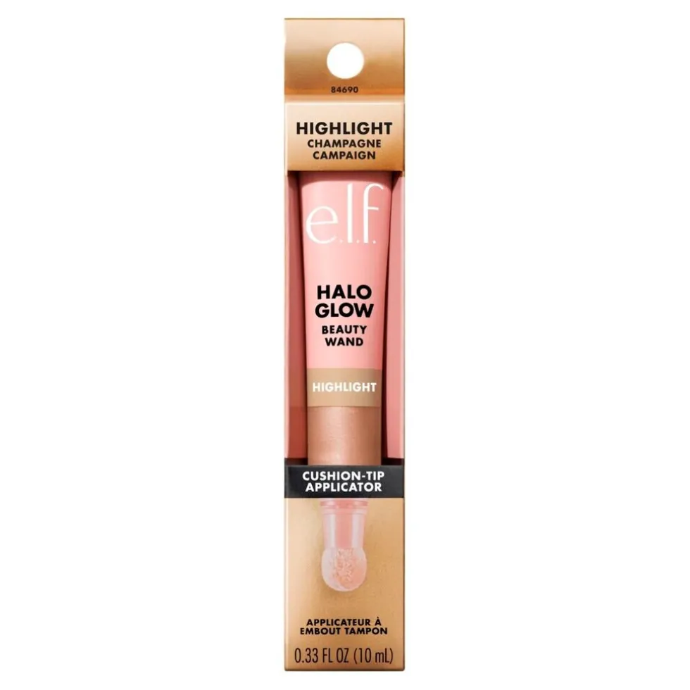 e.l.f. Halo Glow Highlight Champagne Campaign Beauty Wand