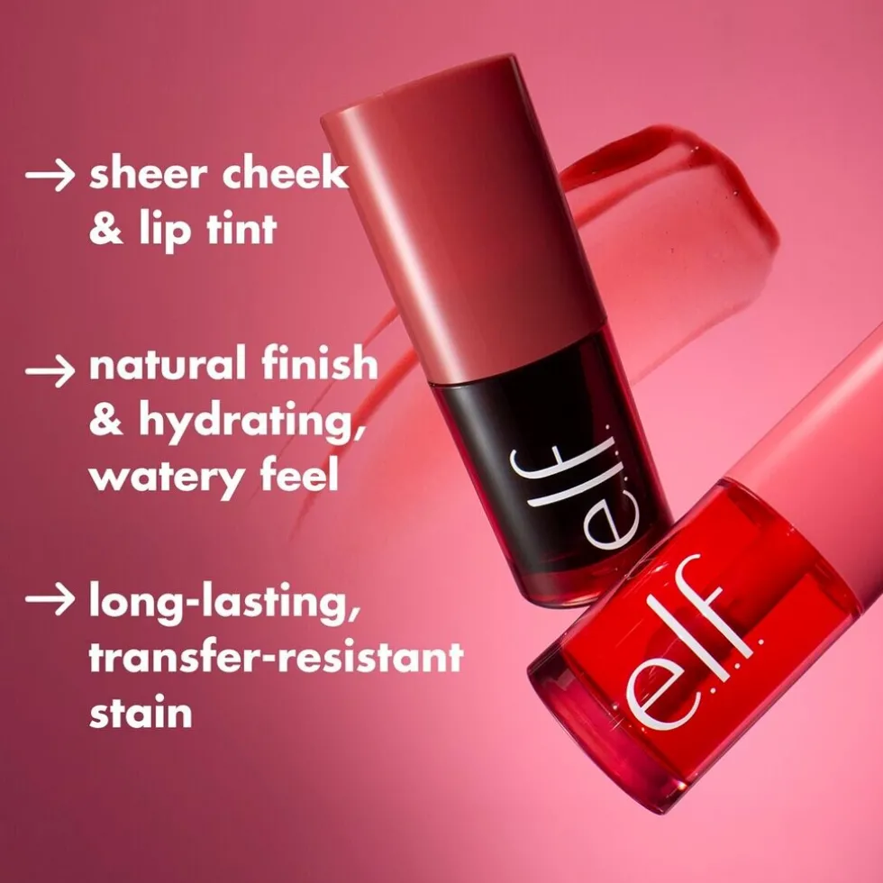 e.l.f. Sheer For It Left on Red Blush Tint