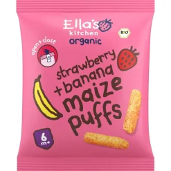 Ella's Kitchen 6+M Strawberry + Banana Maize Puffs