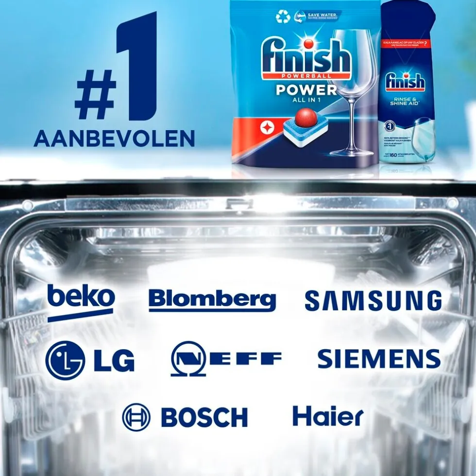 Finish Powerball All-In-1 Vaatwastabletten