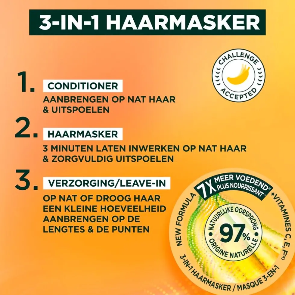 Garnier Fructis Nourishing Banana Hair Food 3-in-1 Haarmasker