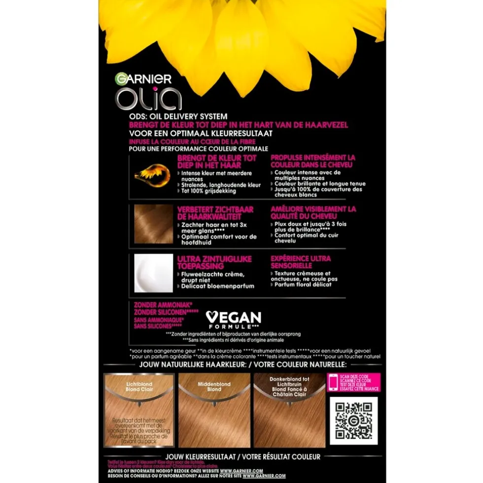 Garnier Olia 8.31 Goud Asblond Permanente Haarkleuring
