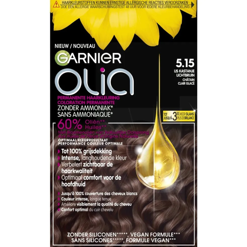 Garnier Olia 5.15 Ijs Kastanje Lichtbruin Permanente Haarkleuring