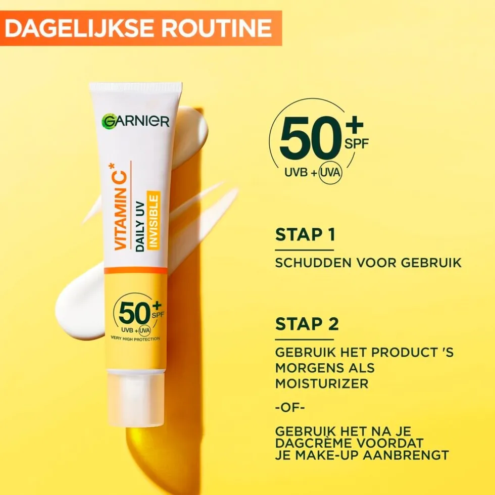 Garnier Vitamine C SPF50+ Invisible Anti-Pigmentvlekken Daily UV Fluid