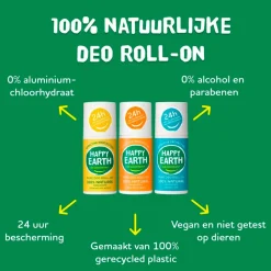 Happy Earth 100% Natural Cedar Lime Deodorant Roller