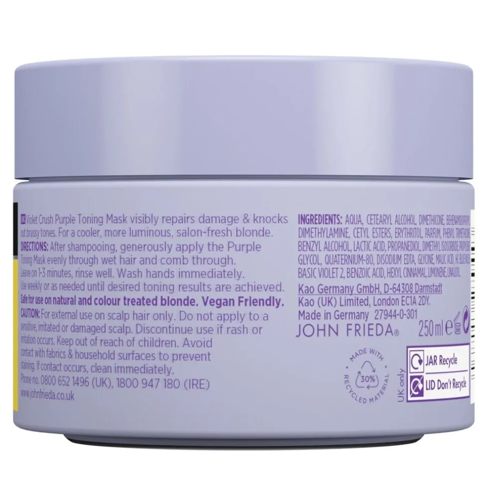 John Frieda Violet Crush For Blondes Purple Toning Masker