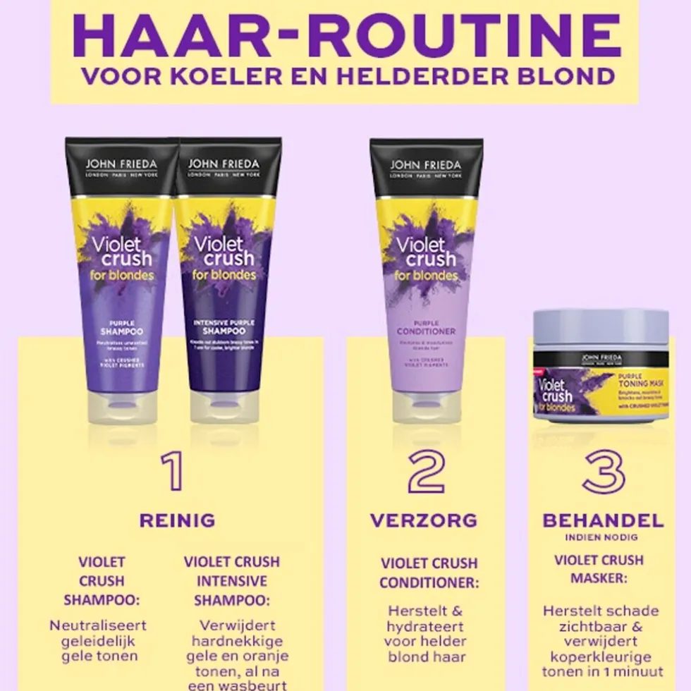 John Frieda Violet Crush For Blondes Purple Toning Masker
