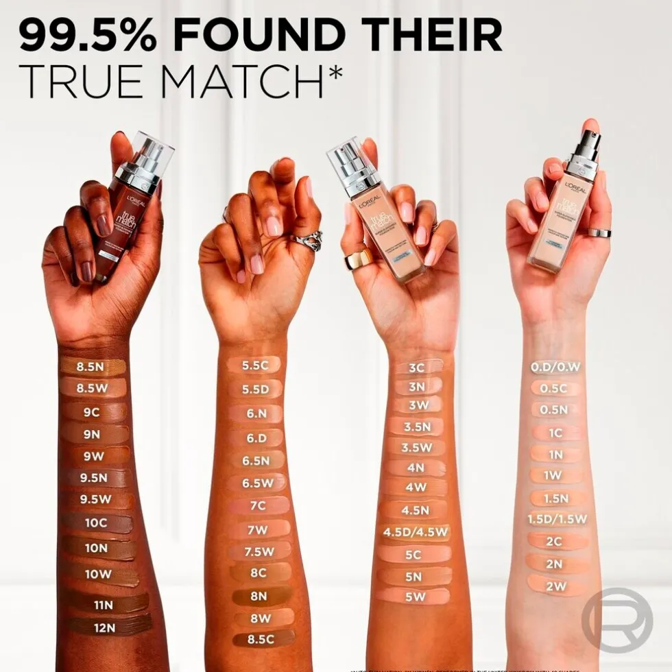 L Oréal Paris True Match 1.R/1.C Rose Ivory Foundation