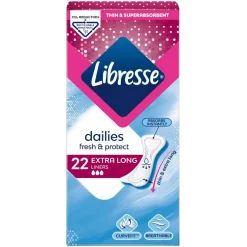 Libresse Dailies Fresh & Protect Extra Long Inlegkruisjes