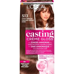 L'Oréal Paris Casting Crème Gloss 513 Goud Asbruin Verzorgende Haarkleuring