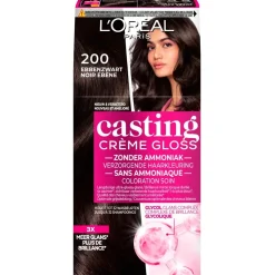 L'Oréal Paris Casting Créme Gloss 200 Intens Zwart Semi-Permanente Haarkleuring