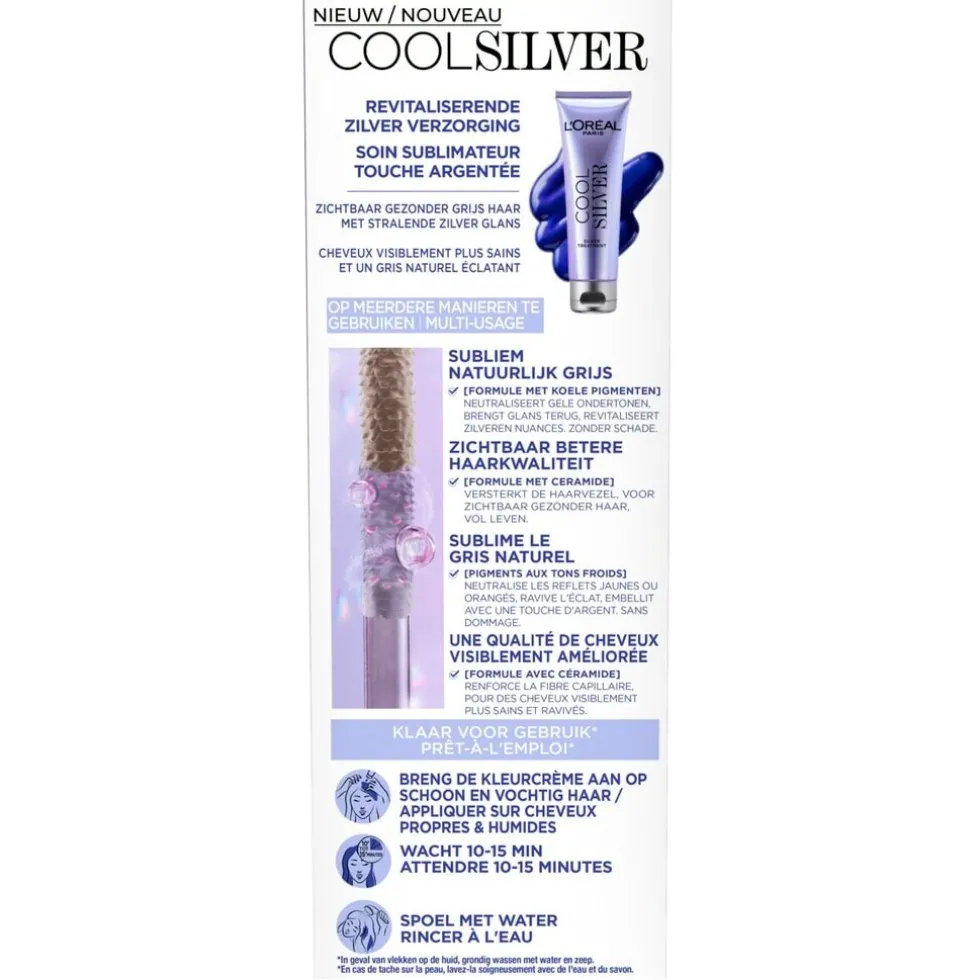 L'Oréal Paris Cool Silver 2 Parelmoer Wit Revitaliserende Zilver Verzorging