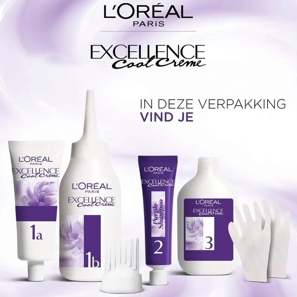 L'Oréal Paris Excellence Cool Crème 7.11 Ultra As Middenblond Permanente Haarkleuring