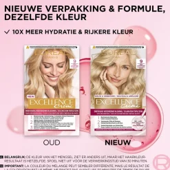 L'Oréal Paris Excellence Crème 9 Zeer Lichtblond Permanente Haarverf