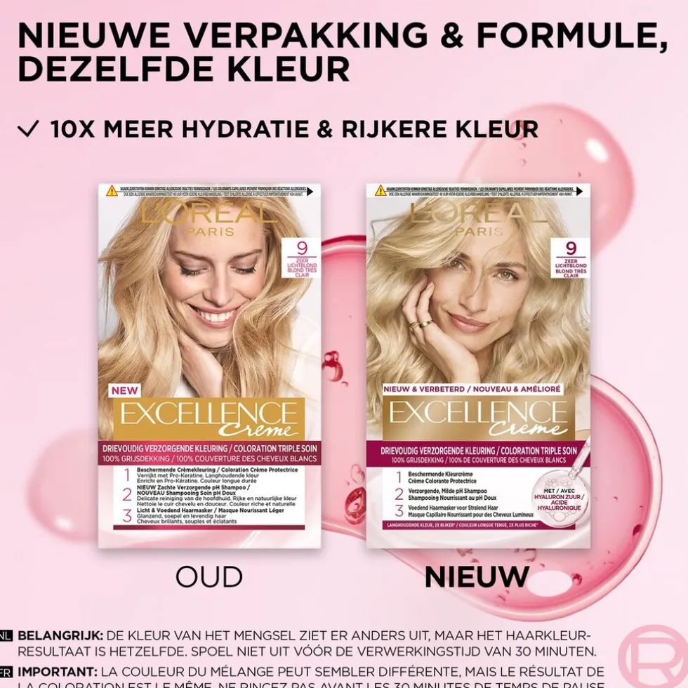 L'Oréal Paris Excellence Crème 9 Zeer Lichtblond Permanente Haarverf