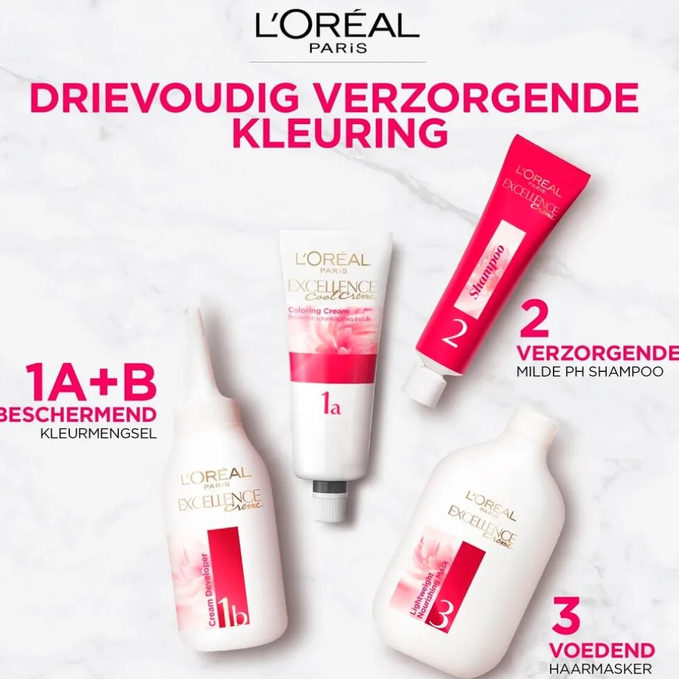 L'Oréal Paris Excellence Crème 4.3 Midden Goudbruin Haarkleuring