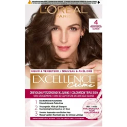 L'Oréal Paris Excellence Crème 4 Middenbruin Permanente Haarverf
