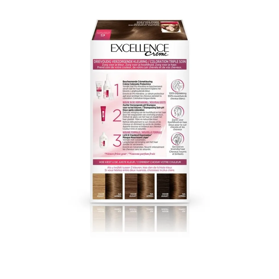 L'Oréal Paris Excellence Crème 6 Donkerblond Permanente Haarverf