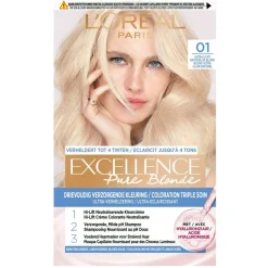 L'Oréal Paris Excellence Pure Blonde 01 Ultra Licht Natuurlijk Blond Permanente Haarverf