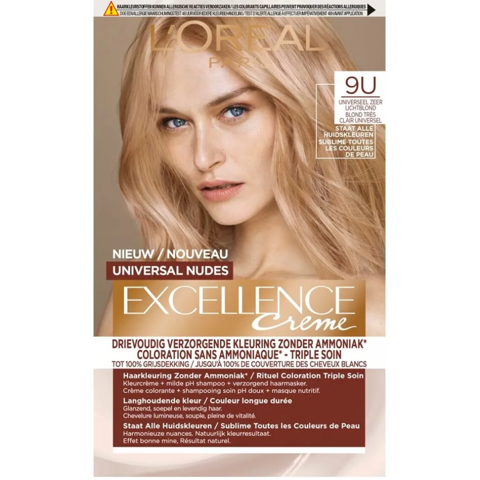 L'Oréal Paris Excellence Universal 9U Nudes Zeer Lichtblond Permanente Haarverf
