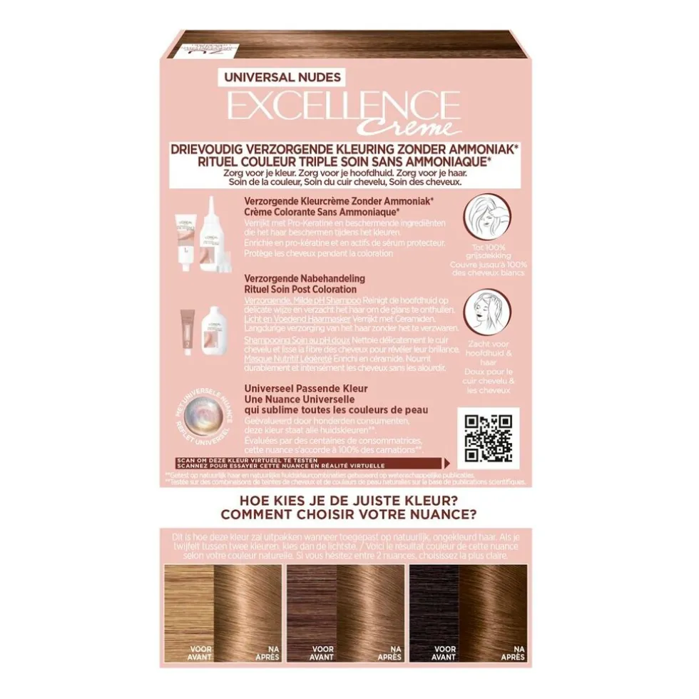 L'Oréal Paris Excellence Universal 7U Middenblond Permanente Haarverf