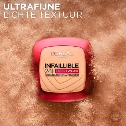 L'Oréal Paris Infaillible 24H Fresh Wear 245 Golden Honey Foundation in a Powder